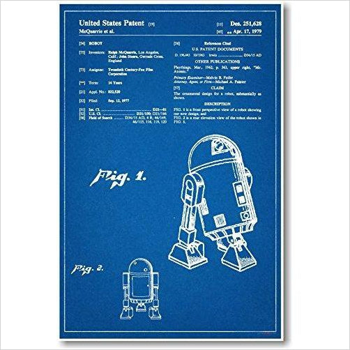 R2D2 Patent Poster - Gifteee. Find cool & unique gifts for men, women and kids