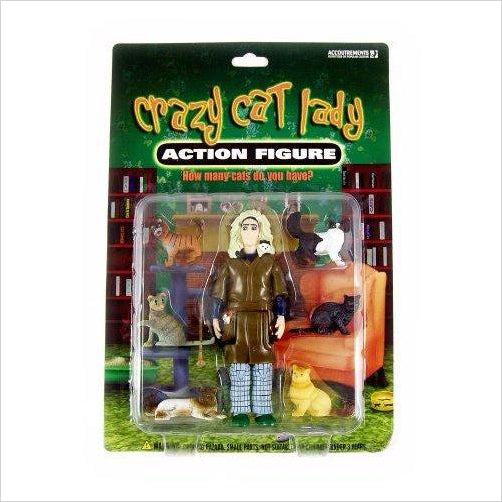 Crazy Cat Lady Action Figure - Gifteee Unique & Unusual gifts, Cool gift ideas