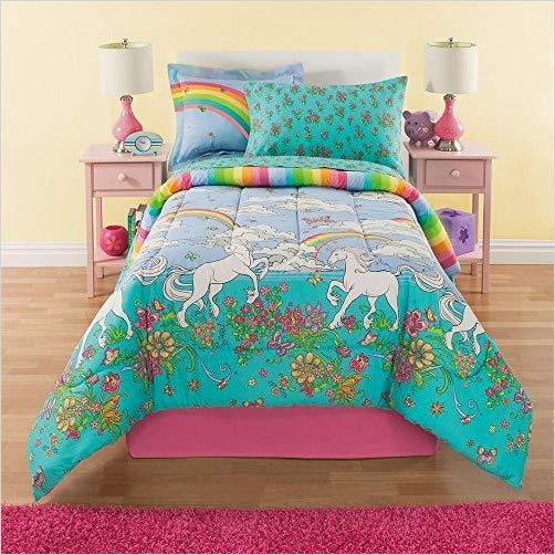 6 Piece Unicorn Rainbow Comforter Set - Gifteee. Find cool & unique gifts for men, women and kids