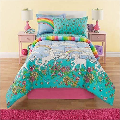 6 Piece Unicorn Rainbow Comforter Set - Gifteee Unique & Unusual gifts, Cool gift ideas