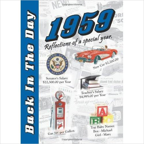 1959 Back In The Day Almanac -- 24-page Booklet / Greeting Card - Gifteee. Find cool & unique gifts for men, women and kids