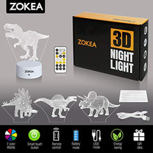 Load image into Gallery viewer, Colors Changing 3D Dinosaur Night Light

