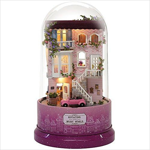 Rotating DIY miniature dollhouse kit Plus Dust Proof and Music Movement - Gifteee Unique & Unusual gifts, Cool gift ideas