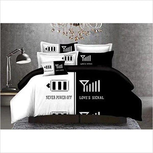 Black and White 3pcs "Tech" Duvet Cover Set - Gifteee. Find cool & unique gifts for men, women and kids