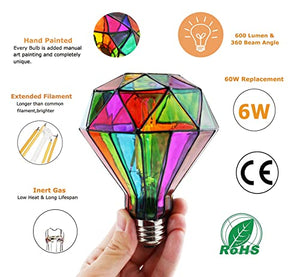Dimmable Stained Glass LED Light Bulb