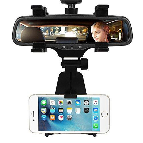 Car Rearview Mirror Phone Mount - Gifteee Unique & Unusual gifts, Cool gift ideas