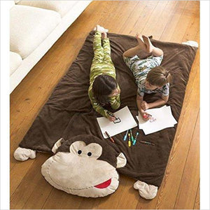 Monkey Plush Floor Mat with Thick Padding & Pillow - Gifteee. Find cool & unique gifts for men, women and kids
