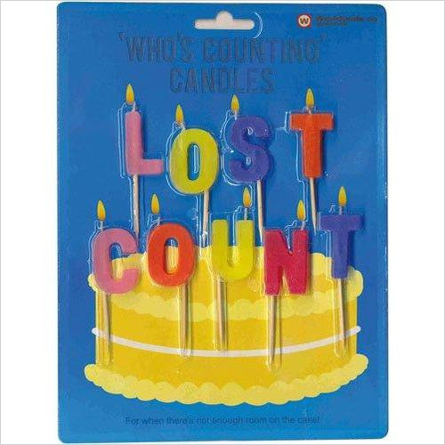 Lost Count Novelty Birthday Candles - Gifteee. Find cool & unique gifts for men, women and kids