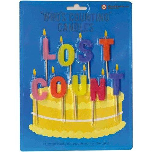 Lost Count Novelty Birthday Candles - Gifteee Unique & Unusual gifts, Cool gift ideas