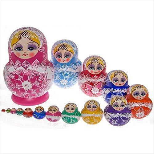 Classic Handmade Wooden Nesting Dolls  Matryoshka - 15pcs - Gifteee. Find cool & unique gifts for men, women and kids