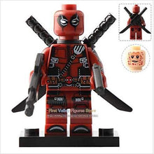 Load image into Gallery viewer, Super War Deadpool Marvel LEGO Minifigure - Gifteee. Find cool &amp; unique gifts for men, women and kids

