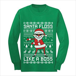 Santa Floss Like a Boss Christmas Sweater - Gifteee. Find cool & unique gifts for men, women and kids