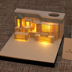 Creative DIY Post Notes Art - Lighted Building
