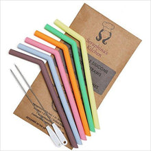 Load image into Gallery viewer, Reusable Silicone Smoothie Straws (BPA Free) - Gifteee. Find cool &amp; unique gifts for men, women and kids
