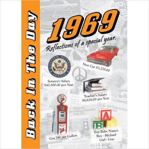 1969 Back In The Day Almanac -- 24-page Booklet / Greeting Card - Gifteee Unique & Unusual gifts, Cool gift ideas