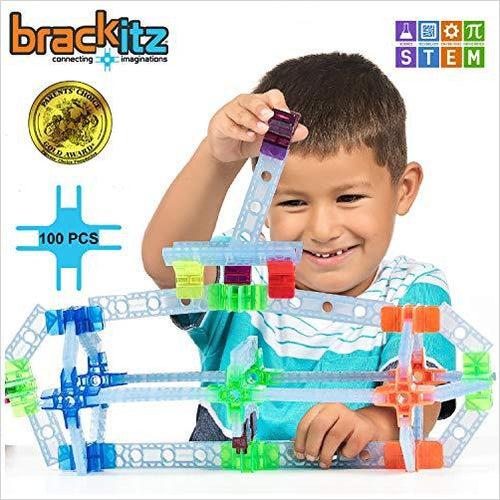 Inventor 100 Piece Set: Educational Construction Set - Learning Toys & Building Blocks for Kids - Gifteee Unique & Unusual gifts, Cool gift ideas