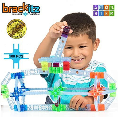 Inventor 100 Piece Set: Educational Construction Set - Learning Toys & Building Blocks for Kids - Gifteee. Find cool & unique gifts for men, women and kids