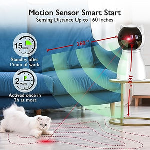Random Trajectory Motion Activated Cat Laser Toy