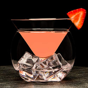 Stemless Martini Glasses with Chiller