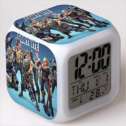 Seven Colors LED Fortnite Alarm Clock - Gifteee. Find cool & unique gifts for men, women and kids