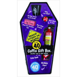 Gift Box Coffin - 40 year old - Gifteee. Find cool & unique gifts for men, women and kids