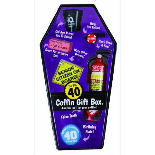 Gift Box Coffin - 40 year old - Gifteee Unique & Unusual gifts, Cool gift ideas