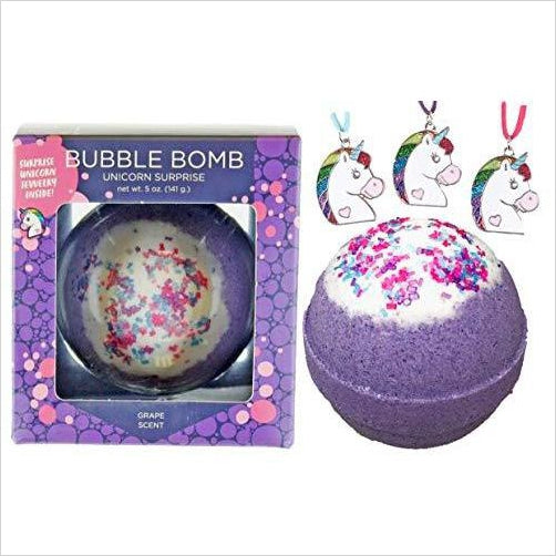 Girls Unicorn BUBBLE Bath Bomb with Surprise Necklace Inside - Gifteee. Find cool & unique gifts for men, women and kids