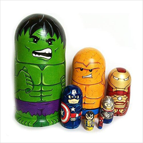 Nesting dolls American purhcasd superheroes