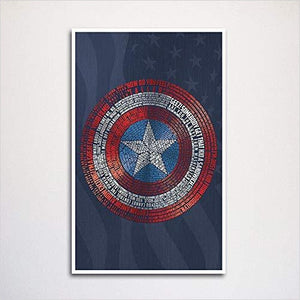 Captain America Shield Word Art Print - Gifteee. Find cool & unique gifts for men, women and kids