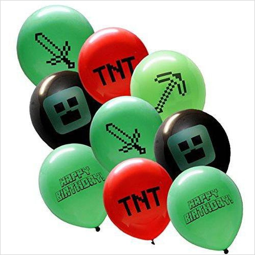 Minecraft Style Party Balloons (25 Pack) - Gifteee. Find cool & unique gifts for men, women and kids
