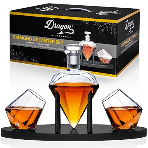 Diamond Shaped Decanter - Whiskey and Wine and Liquor