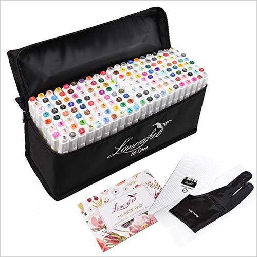 Marker Pens 168+2 Colors Dual Tip - Gifteee Unique & Unusual gifts, Cool gift ideas