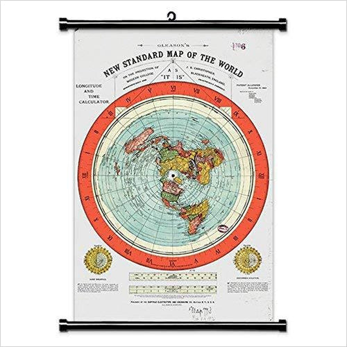 Flat Earth Map - Gifteee Unique & Unusual gifts, Cool gift ideas