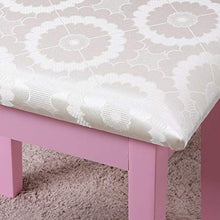Load image into Gallery viewer, Pink Wood Makeup Vanity Table and Stool Set
