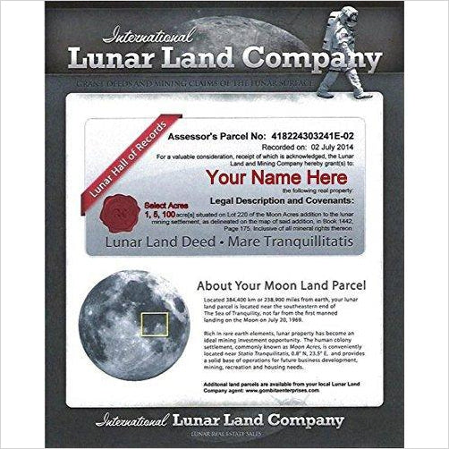 Buy Land On the Moon - Gifteee Unique & Unusual gifts, Cool gift ideas