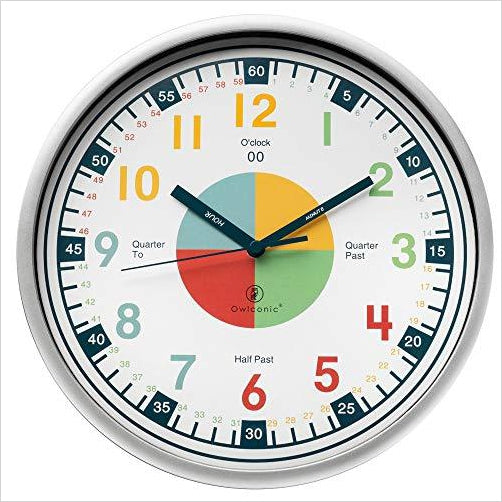 Educational Clock - Learn How to Read Time on a Clock - Gifteee. Find cool & unique gifts for men, women and kids