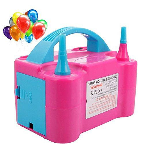 Portable Dual Nozzle Electric Balloon Pump 600W 110V - Gifteee Unique & Unusual gifts, Cool gift ideas