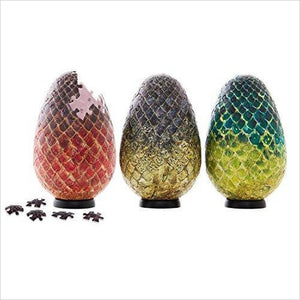 4D Cityscape Game of Thrones 3D Dragon Egg Puzzle Set - Viserion, Drogon, Rhaegal - Gifteee. Find cool & unique gifts for men, women and kids