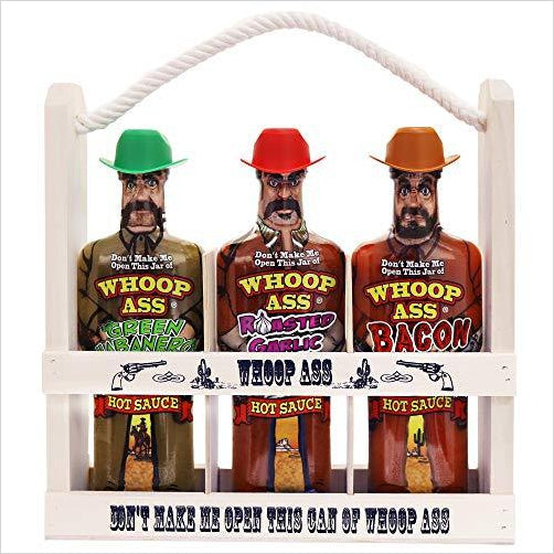 Whoop Ass Hot Sauce Gift Set - Gifteee Unique & Unusual gifts, Cool gift ideas