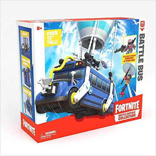Fortnite Battle Royale Collection Battle Bus & 2 Exclusive Figures: Funk Ops & Burnout - Gifteee Unique & Unusual gifts, Cool gift ideas
