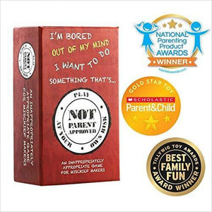 Not Parent Approved: A Card Game for Kids, Families and Mischief Makers - Gifteee. Find cool & unique gifts for men, women and kids