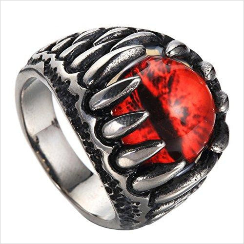 Gothic Dragon Claw Evil Devil Red Eye Eyeball Ring - Gifteee Unique & Unusual gifts, Cool gift ideas