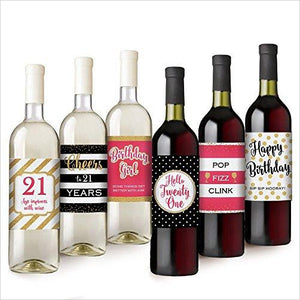 21st Birthday Wine Bottle Labels - Gifteee. Find cool & unique gifts for men, women and kids