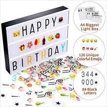 Load image into Gallery viewer, Cinema Light Box 210 Letters and Colorful Emojis - Gifteee. Find cool &amp; unique gifts for men, women and kids
