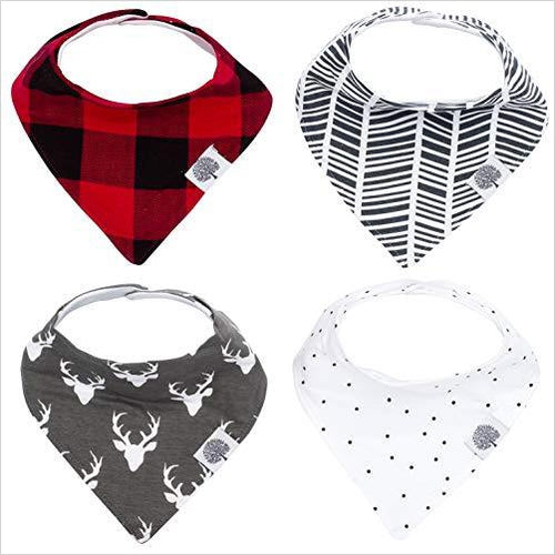 Bandana Drool Bibs – 4 Pack - 