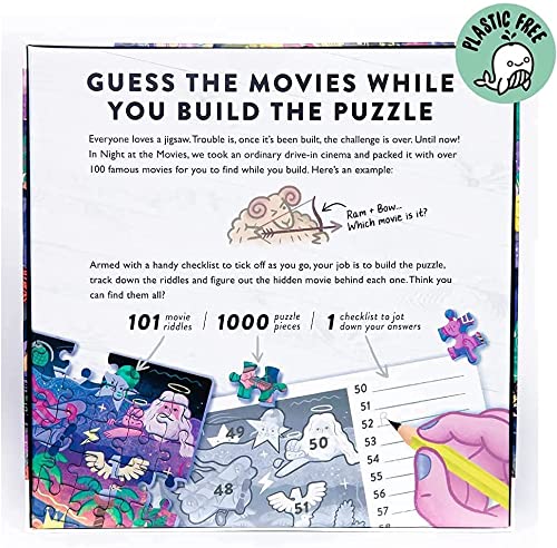 Night at The Movies: Movie Jigsaw Puzzle - Gifteee Unique & Unusual gifts, Cool gift ideas