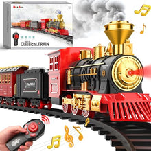 Load image into Gallery viewer, Remote Control Train Toys w/Steam Locomotive
