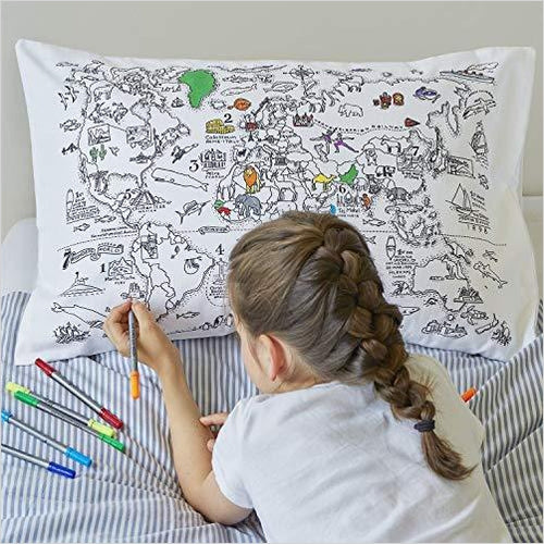 Color Your Own Pillow Case - Gifteee Unique & Unusual gifts, Cool gift ideas