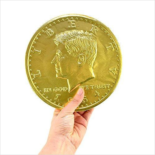 Giant Chocolate Coin 16 oz - Gifteee. Find cool & unique gifts for men, women and kids