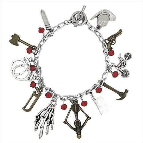 Walking Dead Silvertone Charm Bracelet - Gifteee. Find cool & unique gifts for men, women and kids